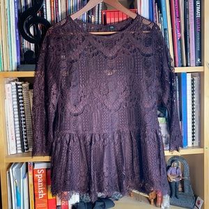 1️⃣9️⃣ River Island Purple Formal Top - Size: M